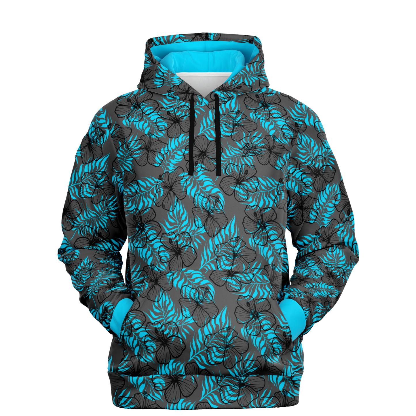 Hibiscus - Grey / Blue