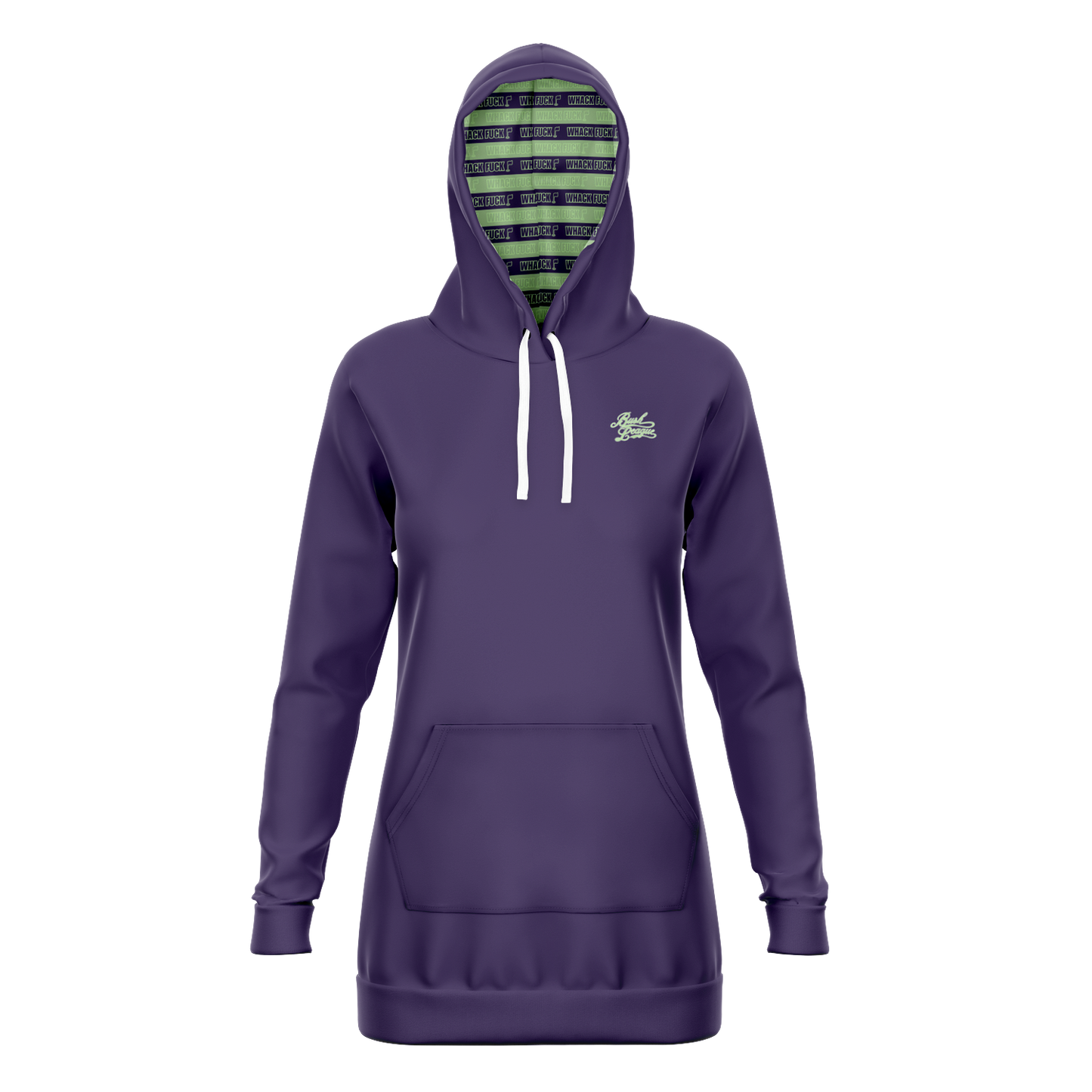 Whack Fuck Longline Hoodie - Deep Blue