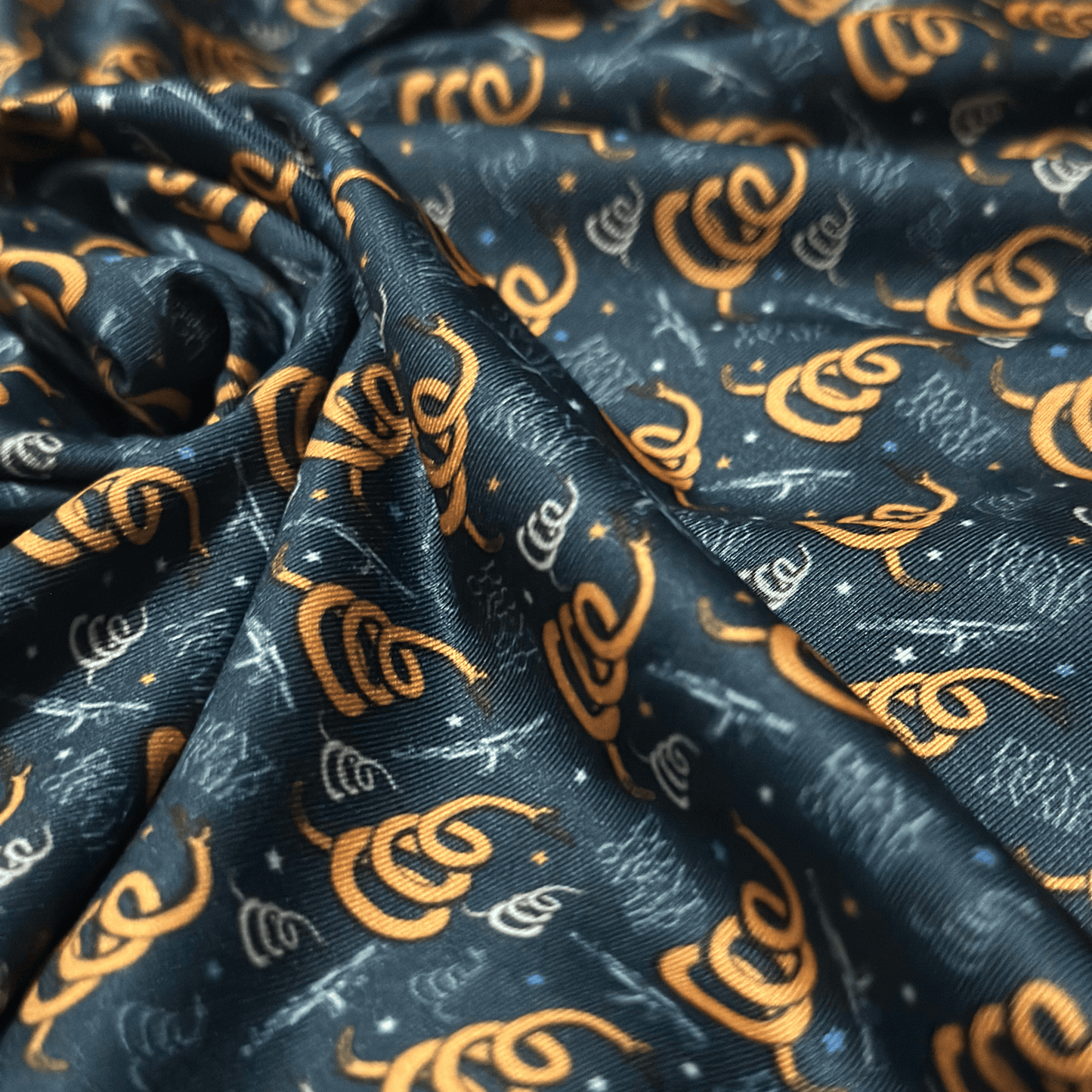 Men's Don't Tread On Me Golf Shirt. Close up of polo material.