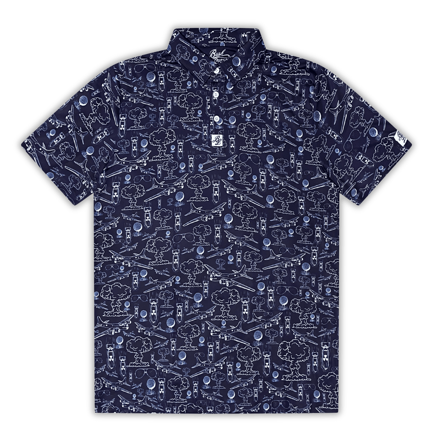 Dropping Bombs Golf Polo - Navy