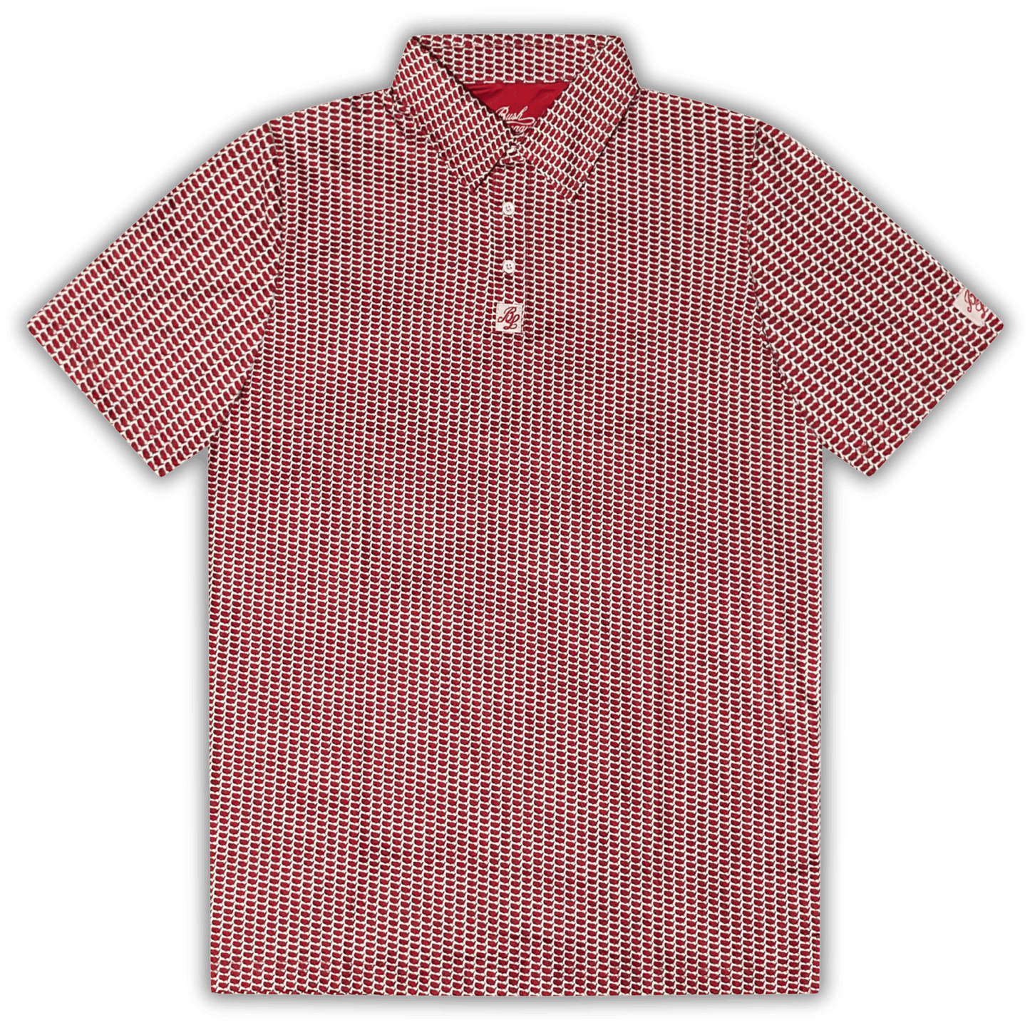 Men's Mandate Golf Shirt. Polo laid out flat.