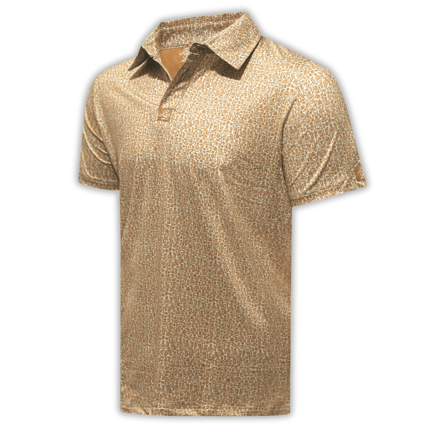 Men's Tequila Reposado Golf Shirt at an angle.