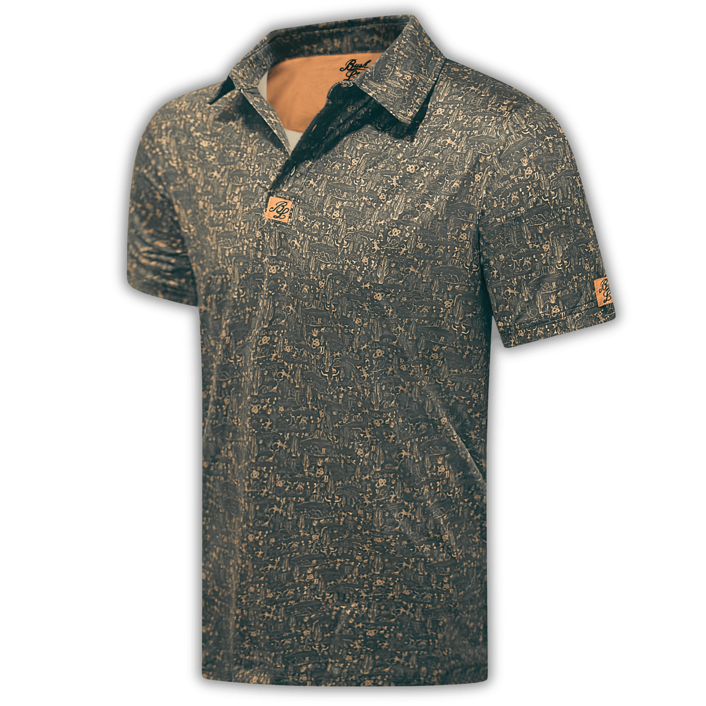 Men's Desert Golf Shirt at an angle.