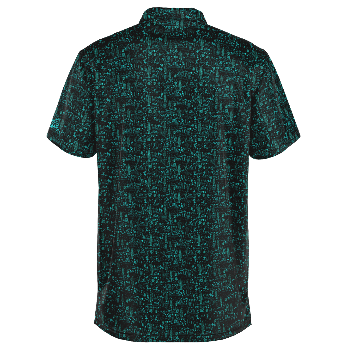 The Desert Golf Polo Teal-Back