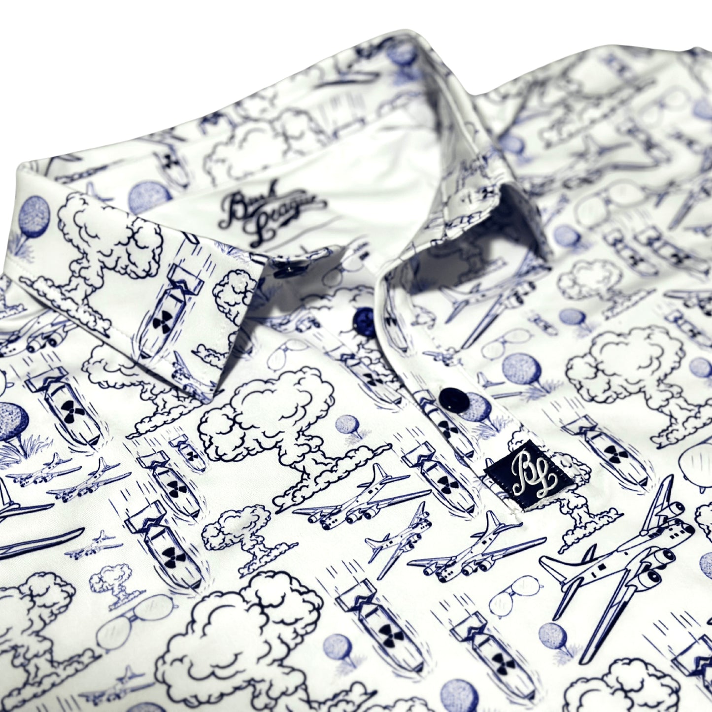 Dropping Bombs Golf Polo- White