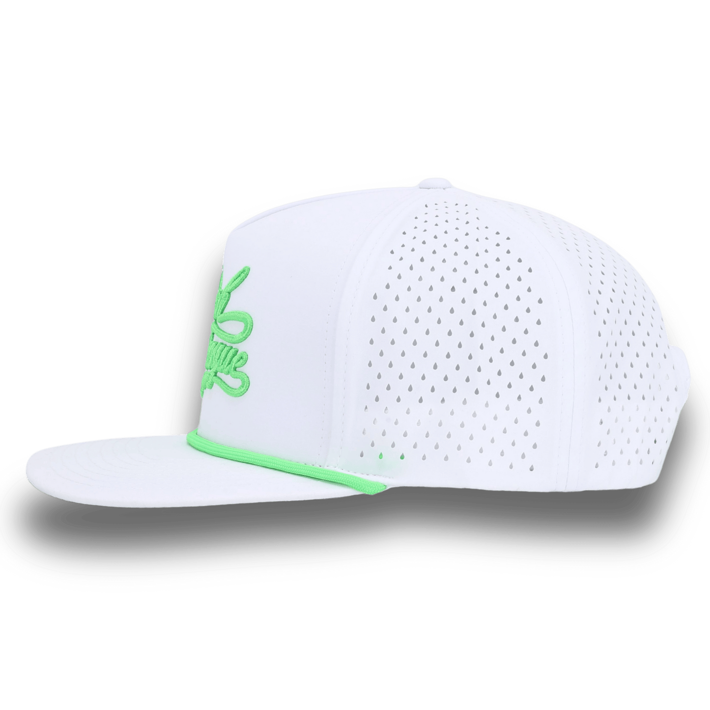 Bush League Flat Bill - White / Neon