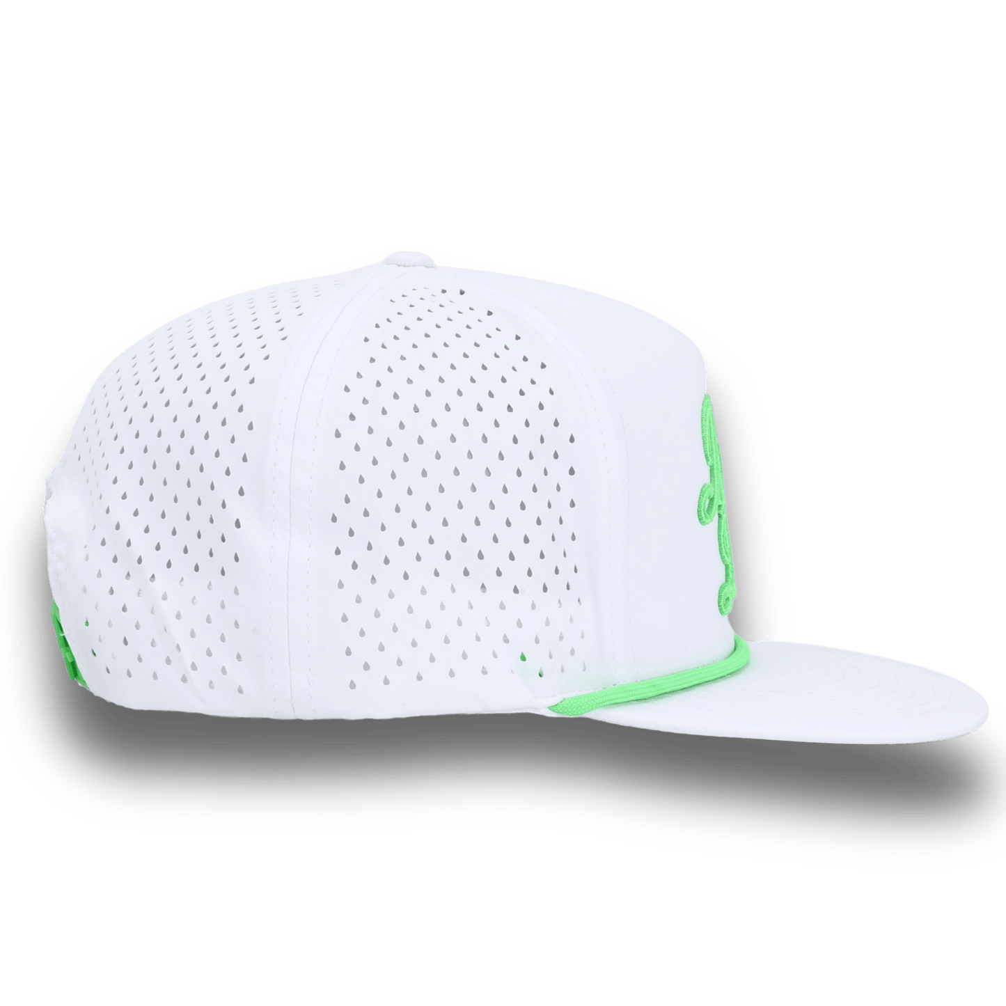 Bush League Flat Bill - White / Neon