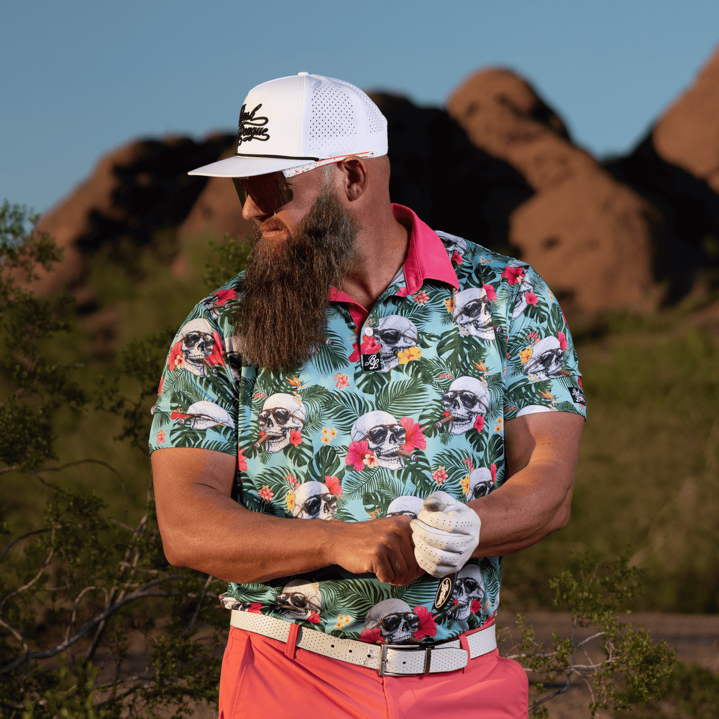 Smokin Skulls Golf Polo