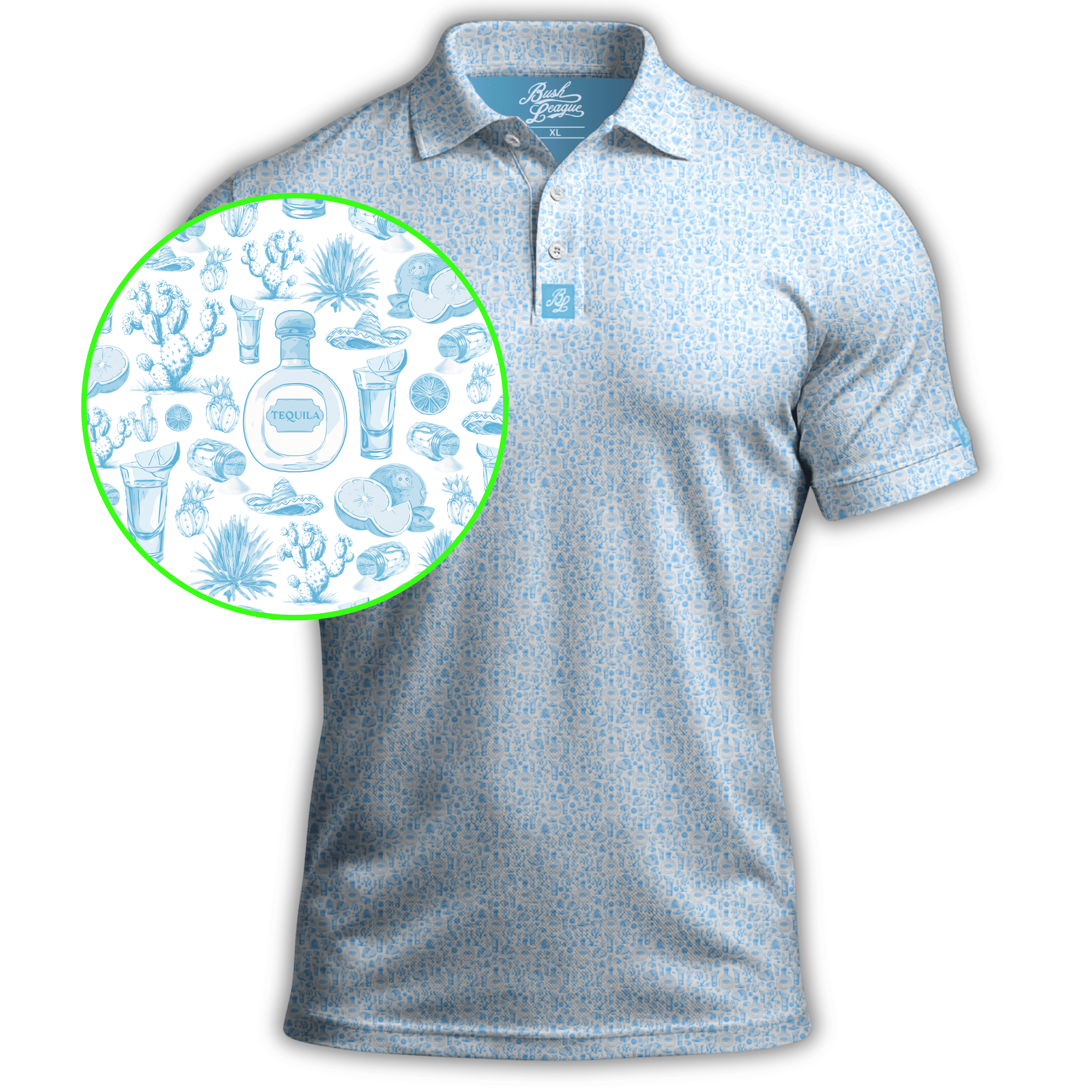 Tequila Blanco Golf Polo | Bush League Golf Co.