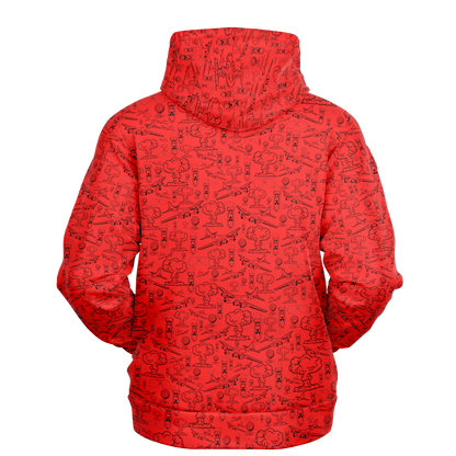 Dropping Bombs Athletic Hoodie - Red