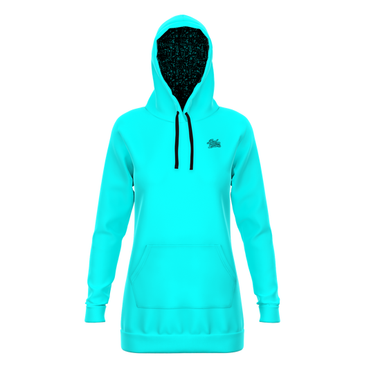 The Desert Athletic Longline Hoodie - Solid Teal