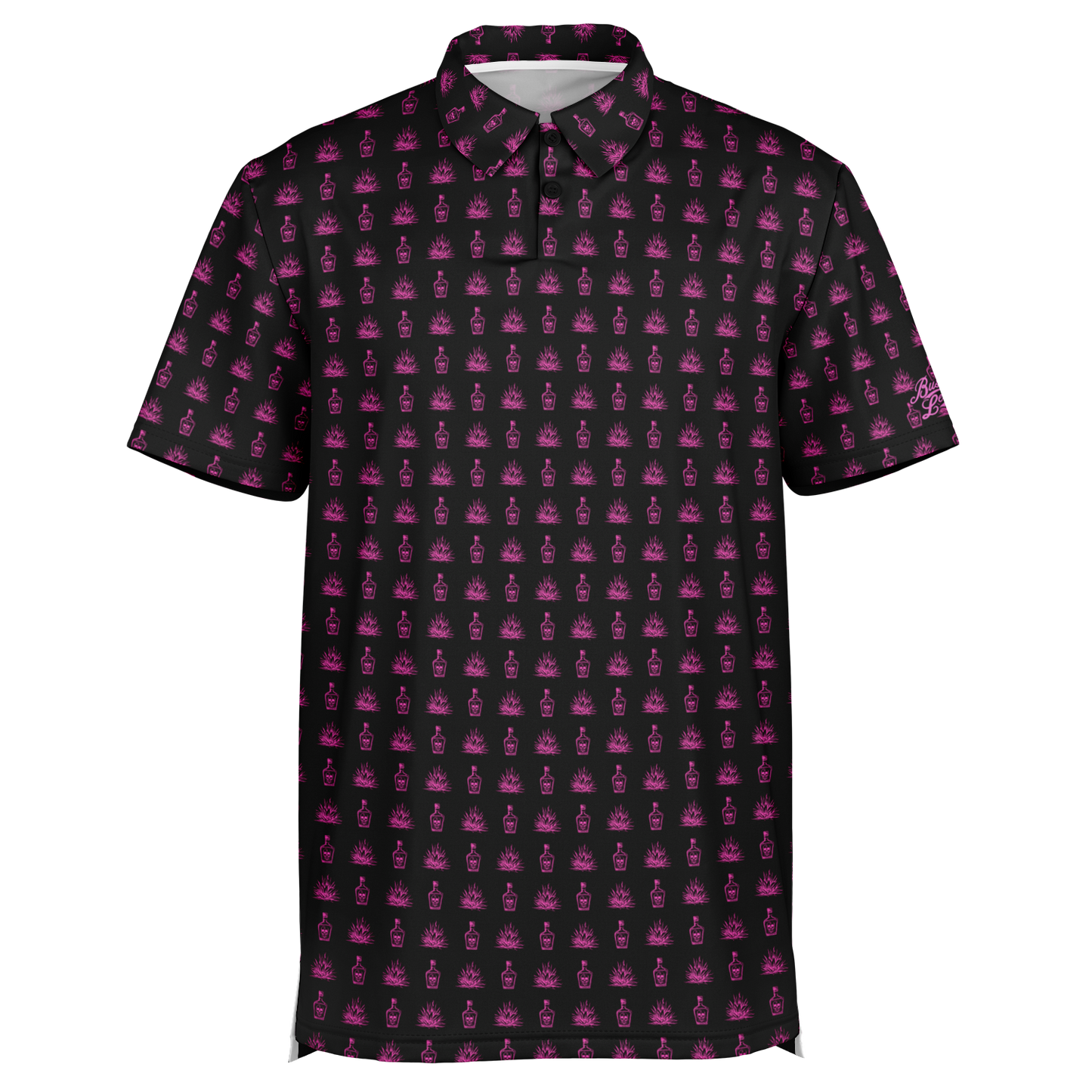 Tequila Golf Polo - Black / Pink