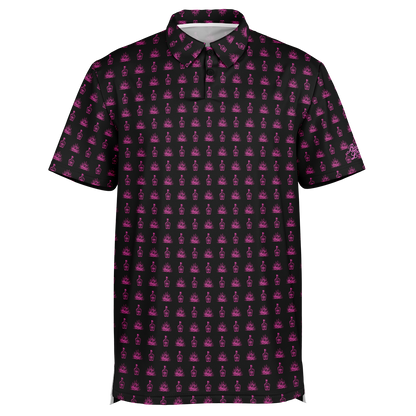 Tequila Golf Polo - Black / Pink