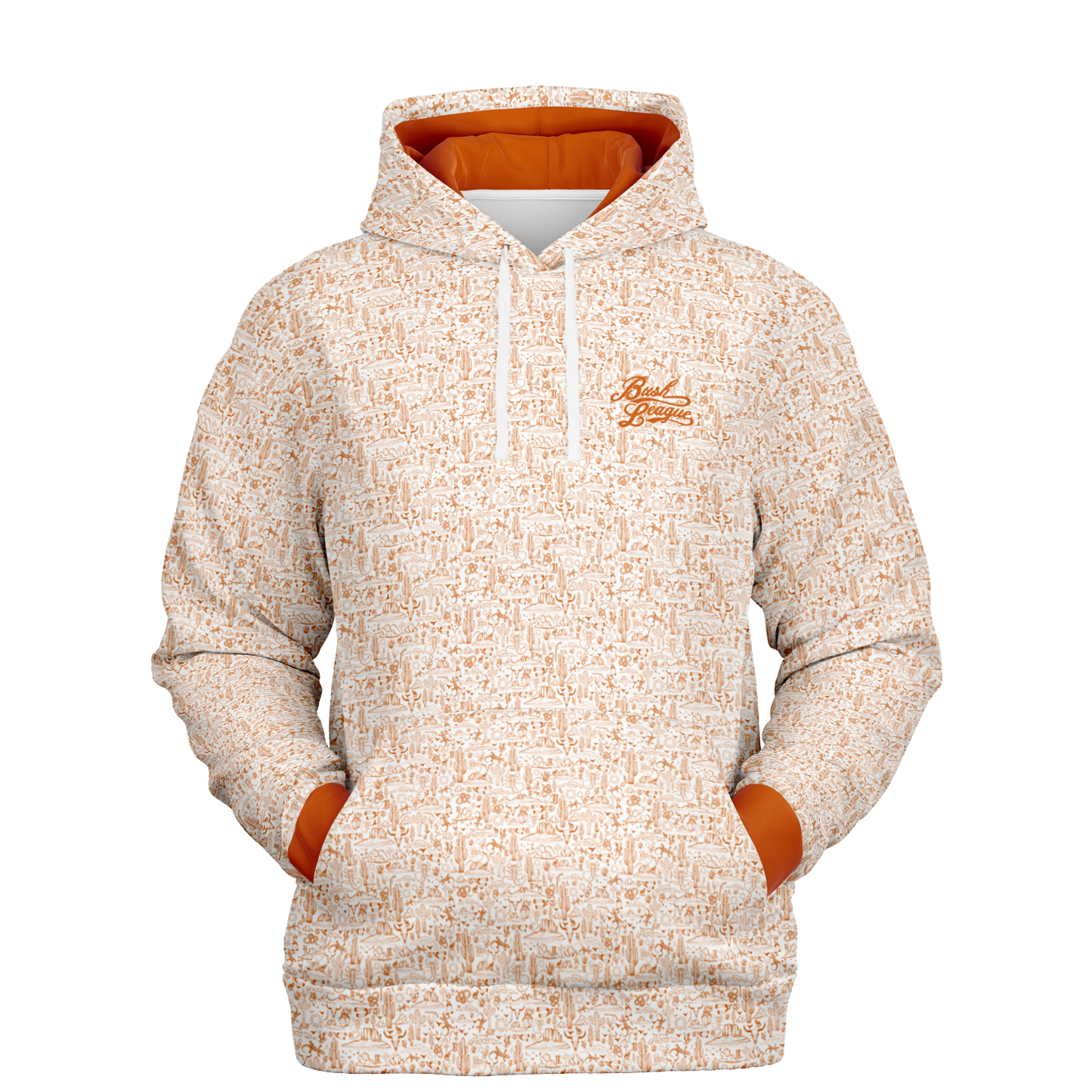 The Desert Athletic Hoodie - White Orange