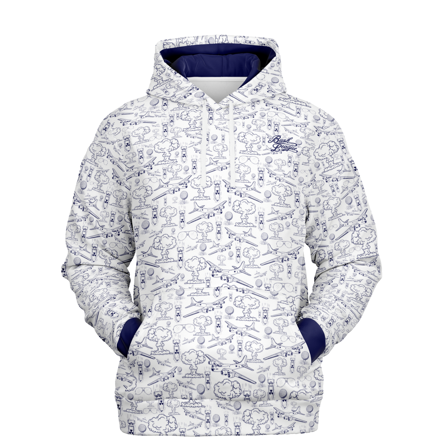 Dropping Bombs Athletic Hoodie - White