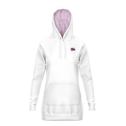 The Desert Athletic Longline Hoodie - Solid White