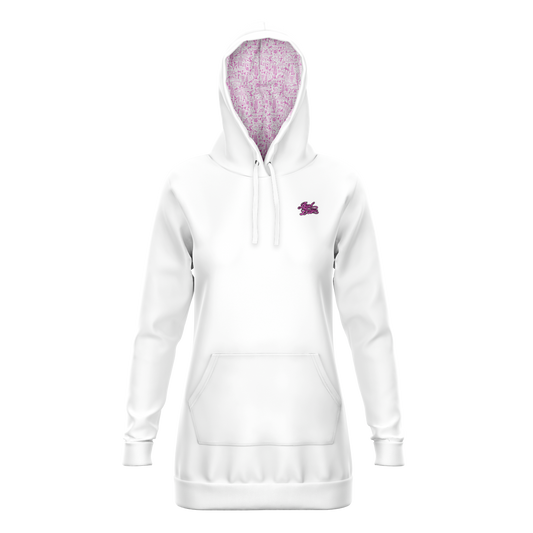 The Desert Athletic Longline Hoodie - Solid White