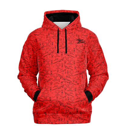 Dropping Bombs Athletic Hoodie - Red