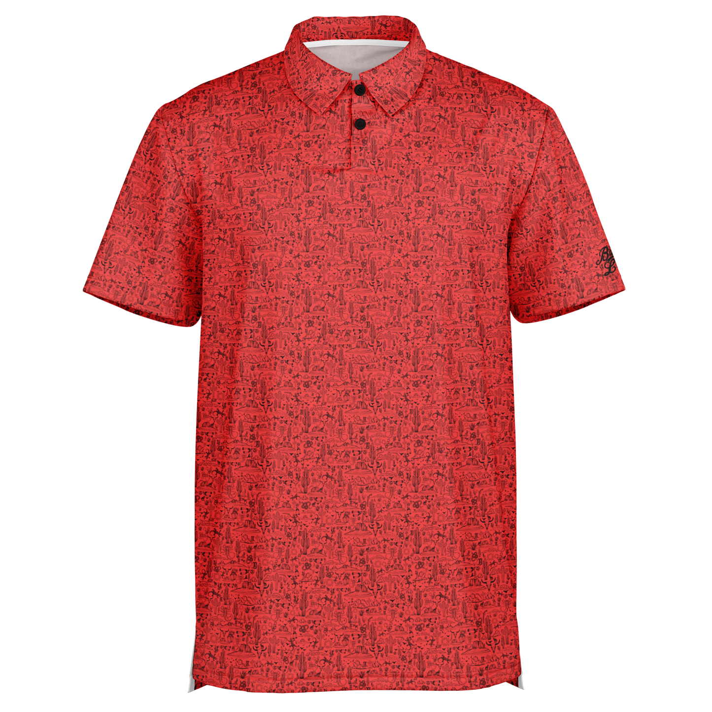 The Desert Golf Polo - Red / Black