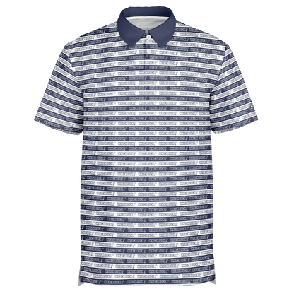 Whack Fuck Golf Polo - Blue White