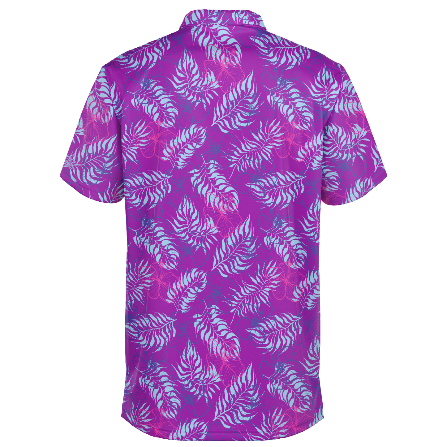 Hibiscus Golf Polo - Purple