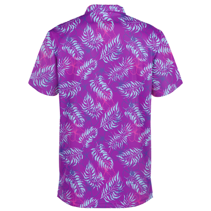 Hibiscus Golf Polo - Purple