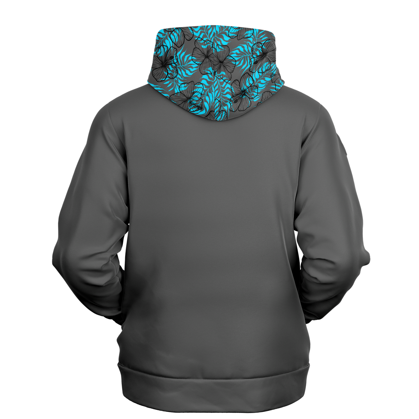 Hibiscus Hoodie - Grey / Blue