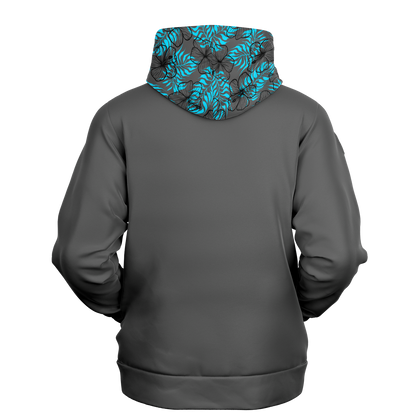 Hibiscus Hoodie - Grey / Blue