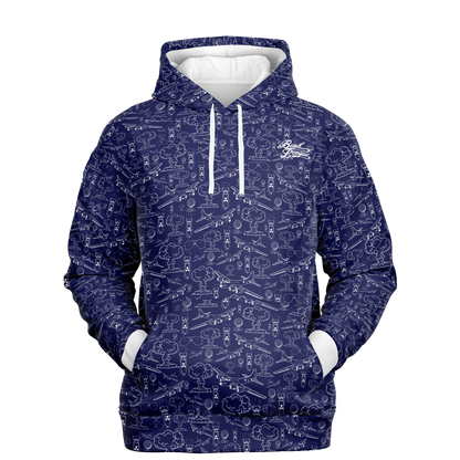 Dropping Bombs Athletic Hoodie - Blue