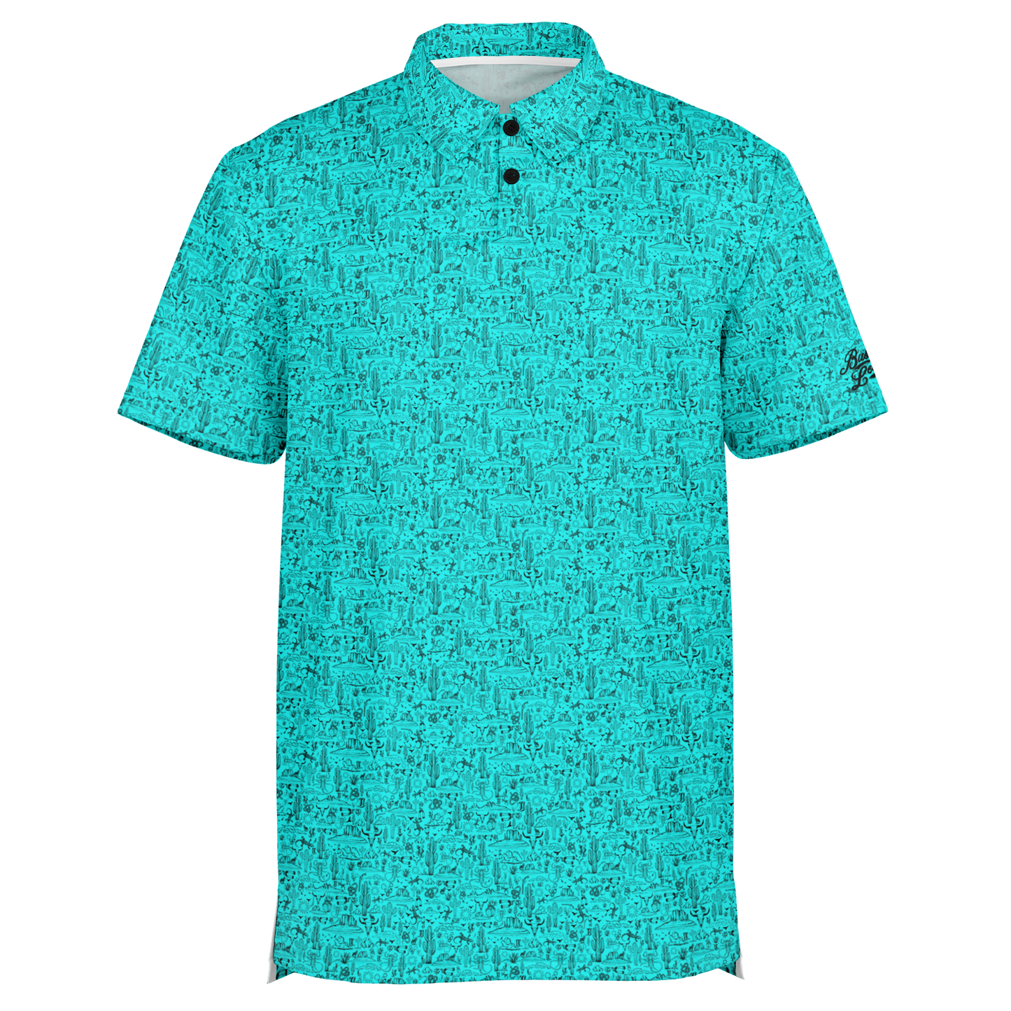 The Desert Golf Polo - Teal / Black