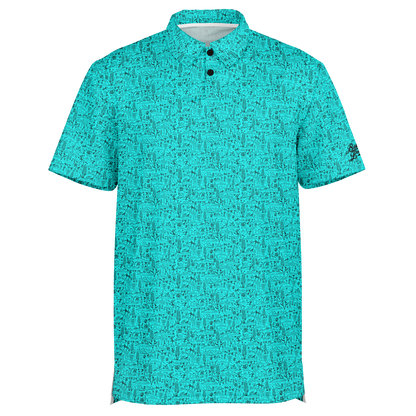 The Desert Golf Polo - Teal / Black