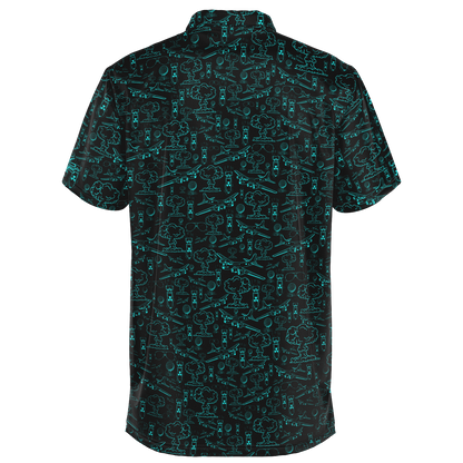 Dropping Bombs Golf Polo - Black / Teal