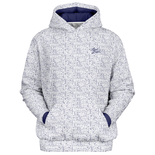 The Desert Heavyweight Oversized Hoodie - White / Blue