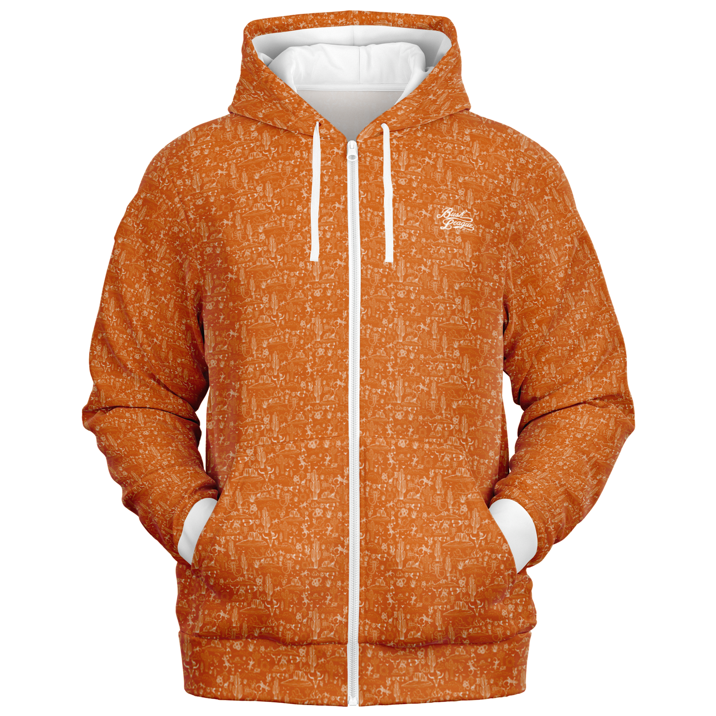 The Desert Full Zip Athletic Hoodie - Burnt