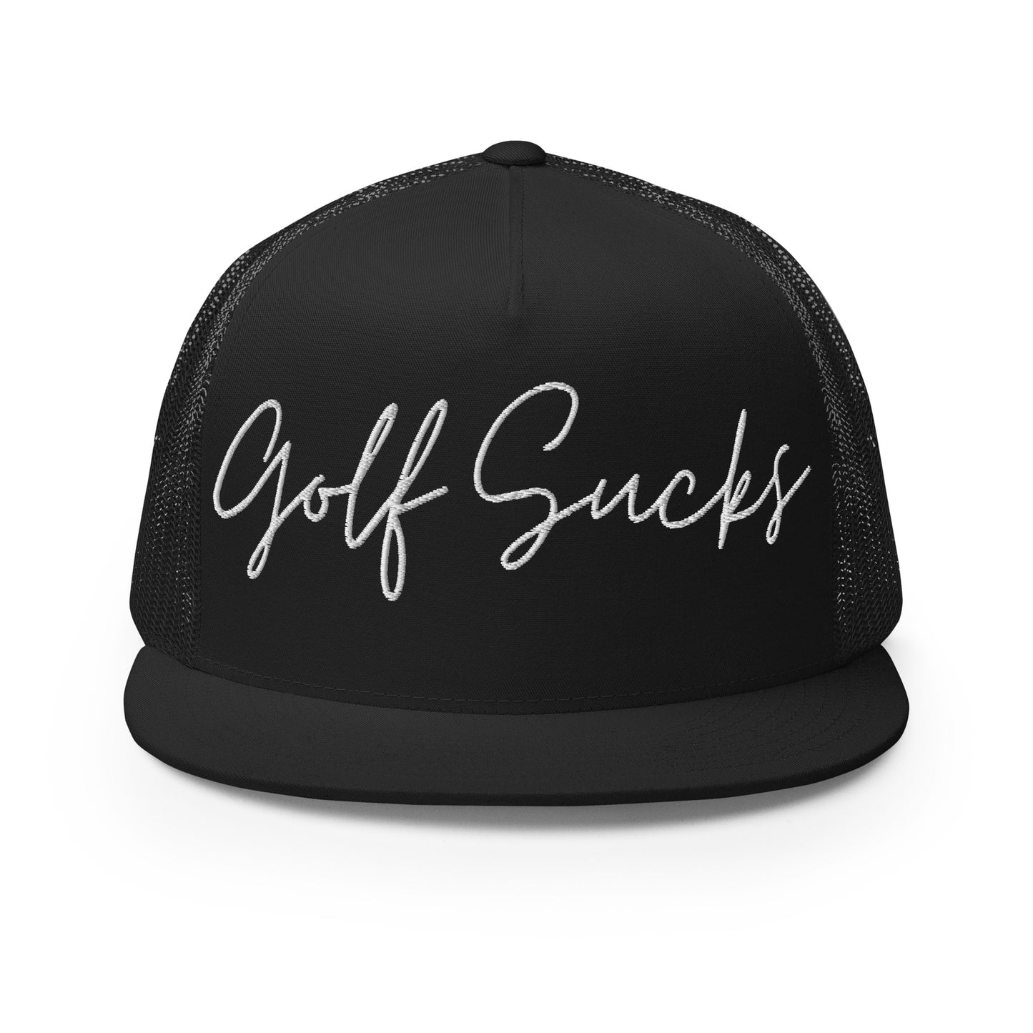 Golf Sucks Trucker Cap White