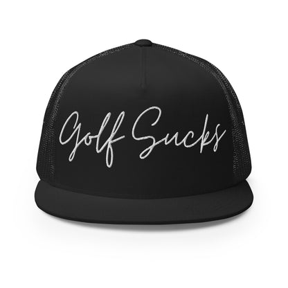 Golf Sucks Trucker Cap White