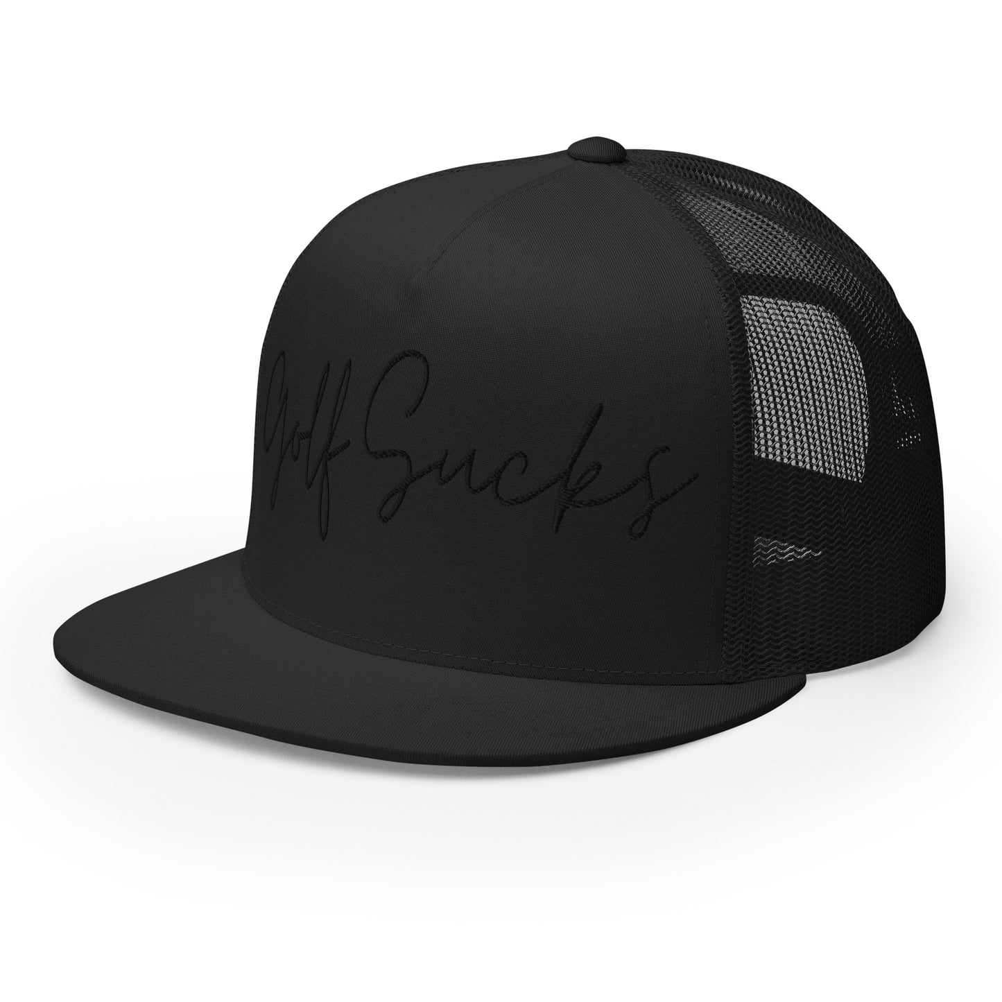 Golf Sucks Trucker Cap Black