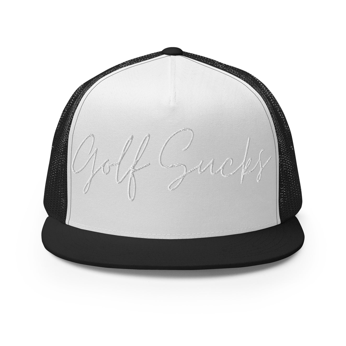 Golf Sucks Trucker Cap White