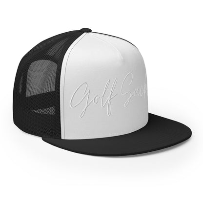 Golf Sucks Trucker Cap White