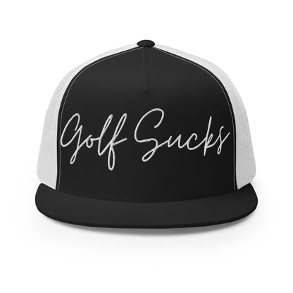 Golf Sucks Trucker Cap White