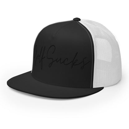 Golf Sucks Trucker Cap Black