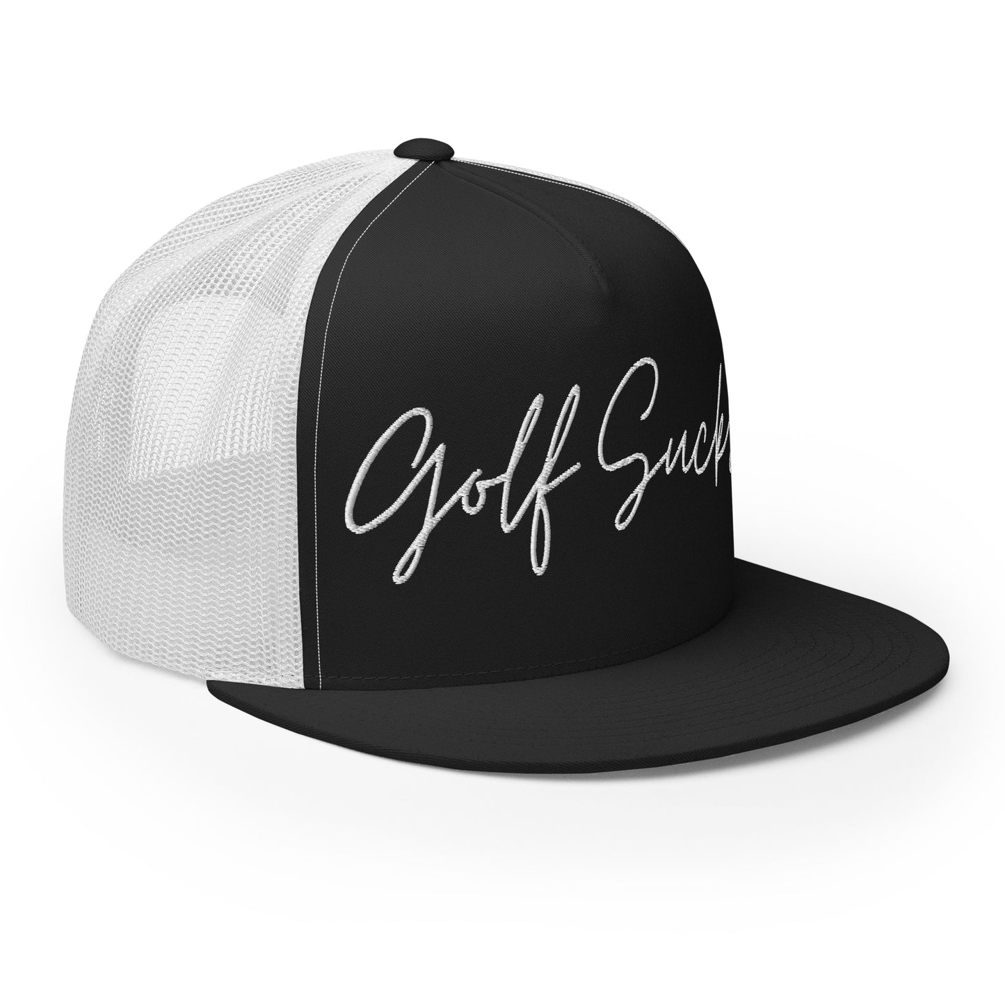 Golf Sucks Trucker Cap White