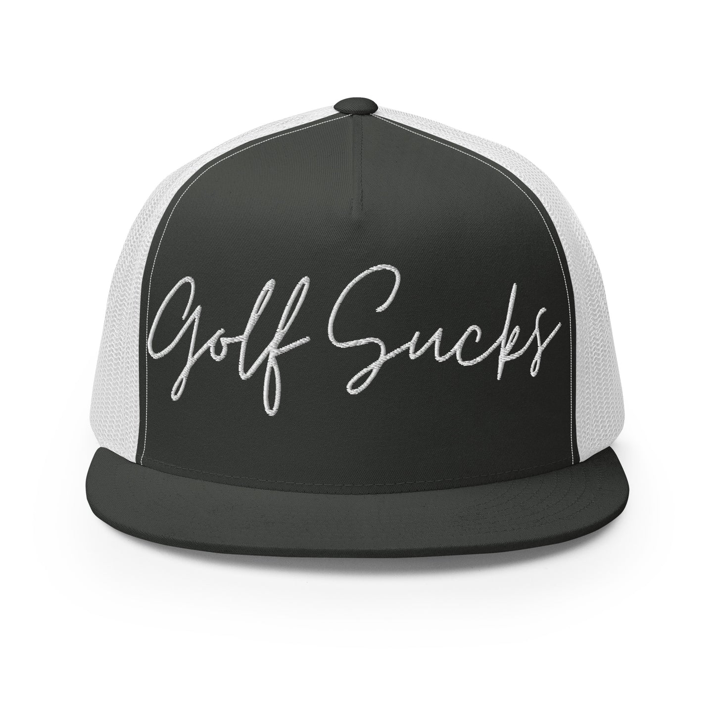 Golf Sucks Trucker Cap White