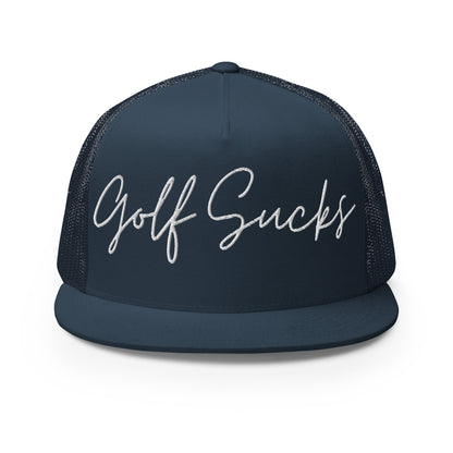 Golf Sucks Trucker Cap White