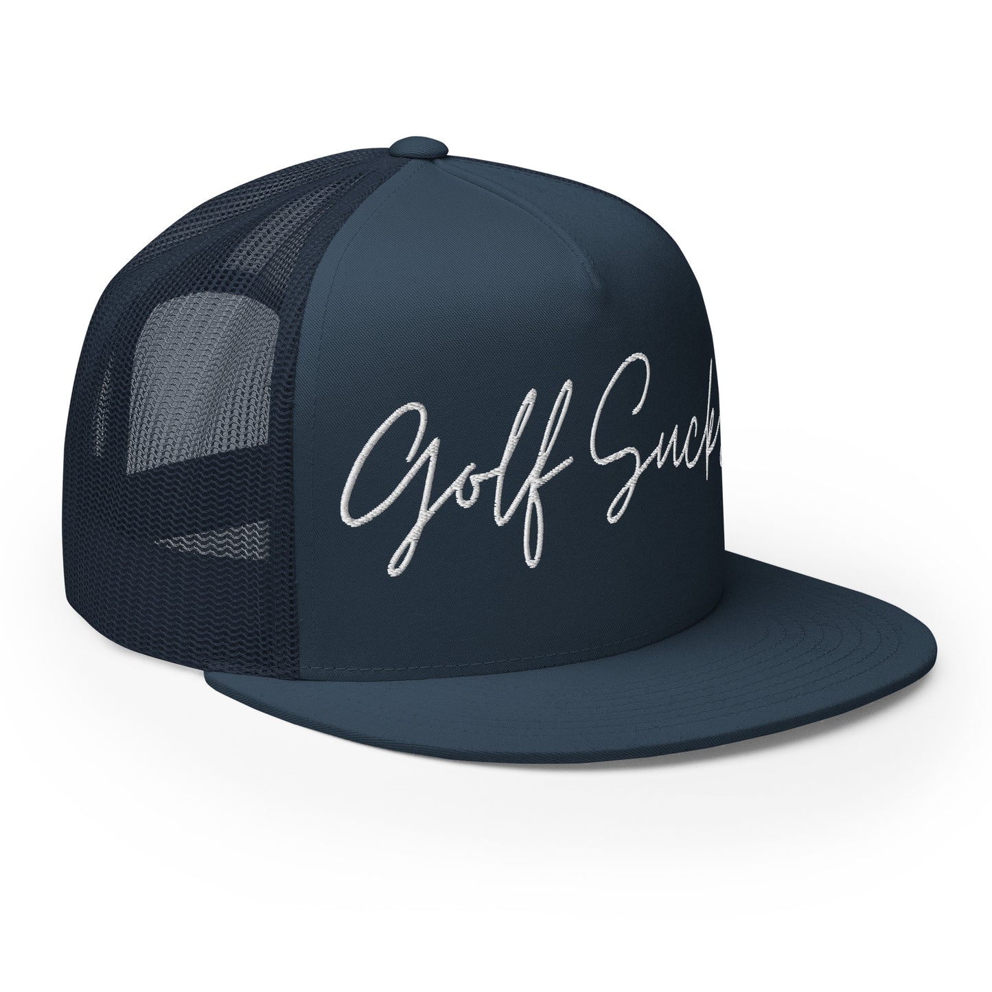 Golf Sucks Trucker Cap White