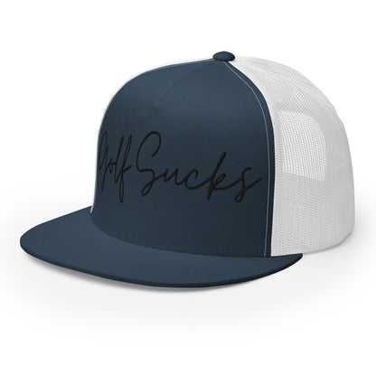 Golf Sucks Trucker Cap Black