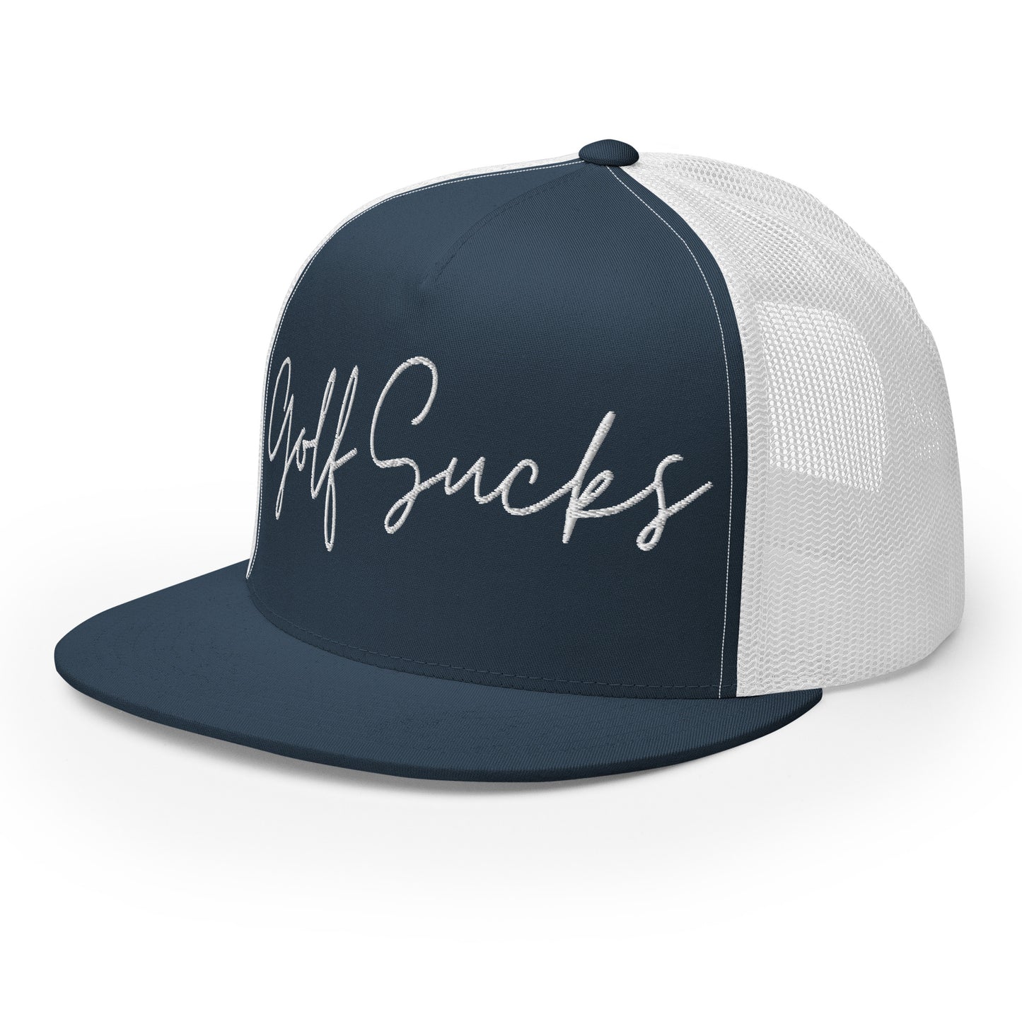 Golf Sucks Trucker Cap White