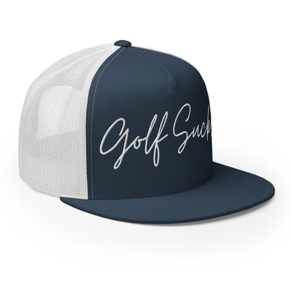 Golf Sucks Trucker Cap White