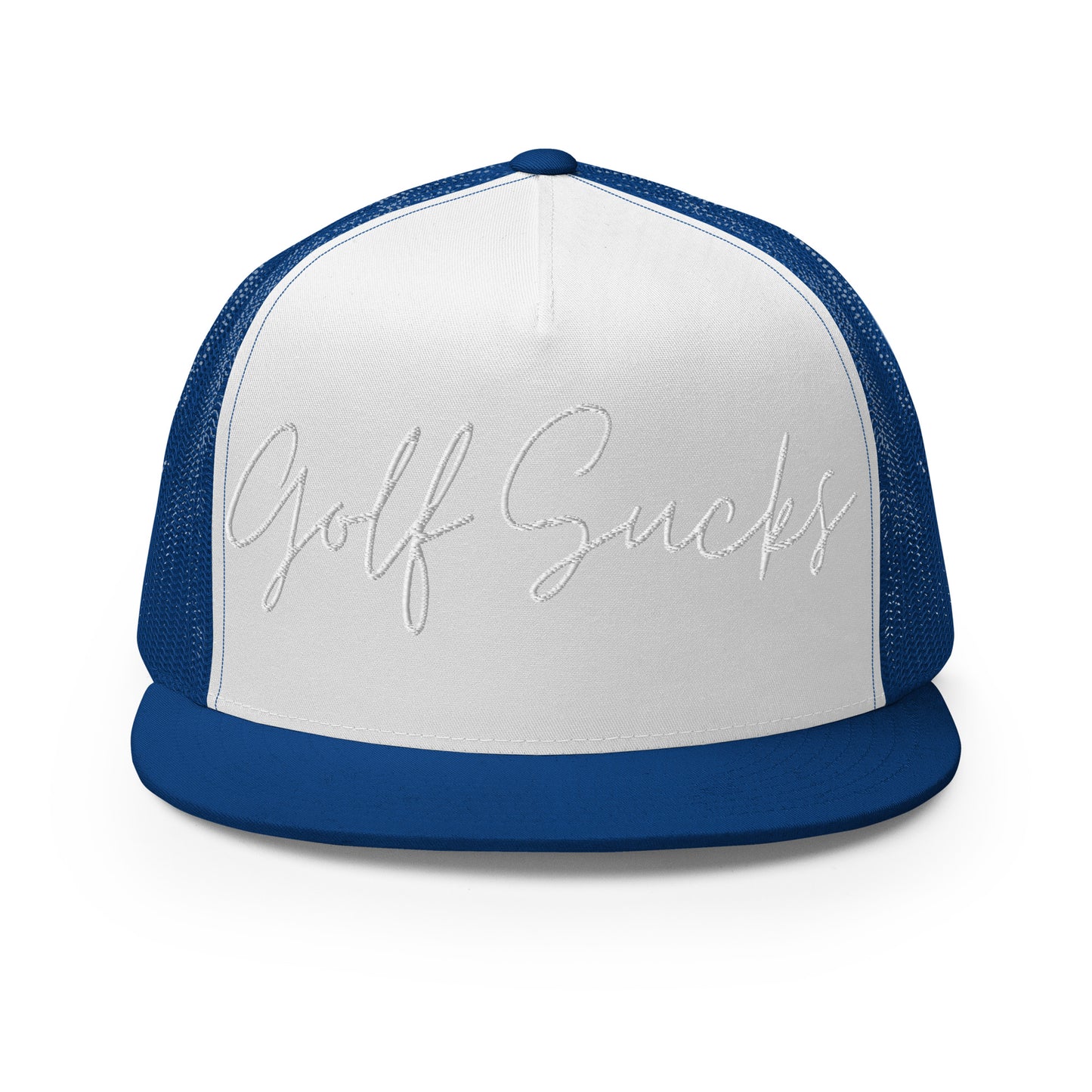 Golf Sucks Trucker Cap White