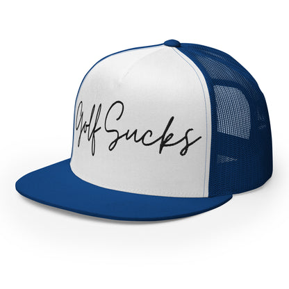 Golf Sucks Trucker Cap Black